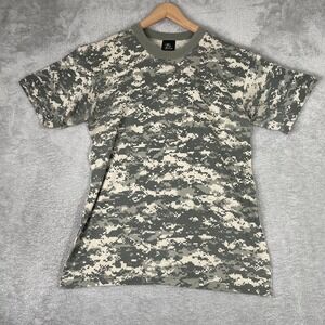 Tee Swing Digital Camo Shirt Mens Large Green ACU Military Tactical Made in USA‎